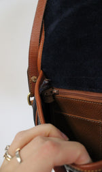 Vintage Dooney & Bourke Black & Brown Leather Crossbody Bag