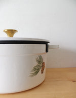 Martha Stewart Pine Cone Enamel 6 Quart Cast Iron Dutch Oven