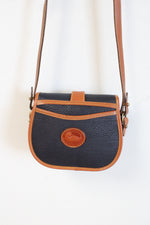 Vintage Dooney & Bourke Black & Brown Leather Crossbody Bag