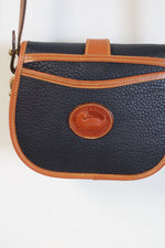 Vintage Dooney & Bourke Black & Brown Leather Crossbody Bag