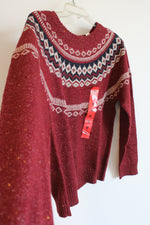 NEW Weatherproof Maroon Ski Sweater | M