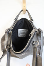 Coach Mini Kelsey Gray Metallic Crossbody Bag