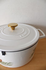 Martha Stewart Pine Cone Enamel 6 Quart Cast Iron Dutch Oven