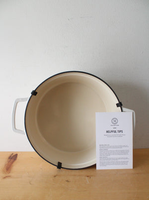 Martha Stewart Pine Cone Enamel 6 Quart Cast Iron Dutch Oven