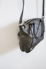 Coach Mini Kelsey Gray Metallic Crossbody Bag