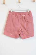 Bloom Birddogs Pink Salmon Elastic Waistband Shorts | L