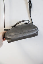 Coach Mini Kelsey Gray Metallic Crossbody Bag