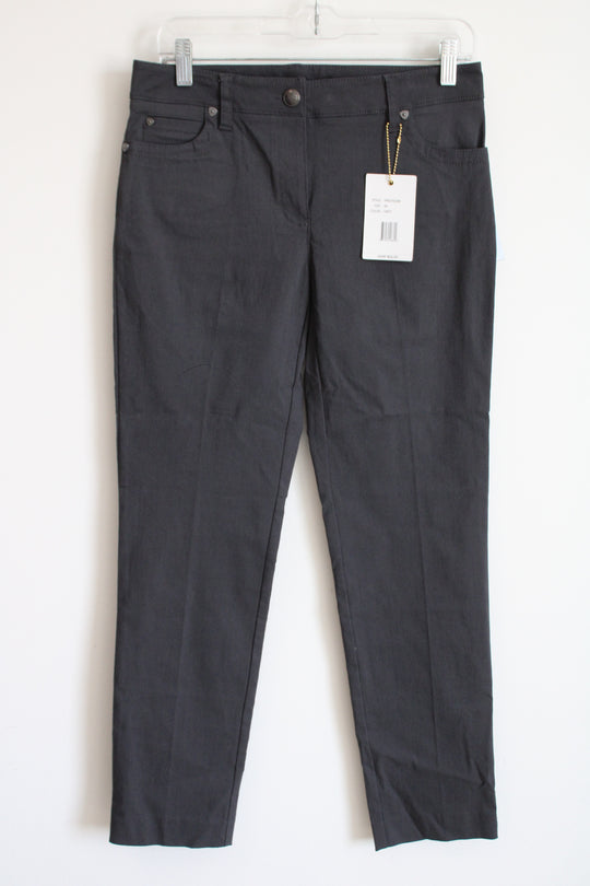 NEW Zac & Rachel Petite Slim Leg Dark Gray Pants | 6 Petite