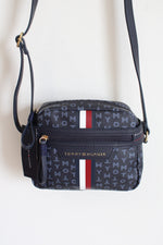 NEW Tommy Hilfiger Blue Monogram Crossbody Bag