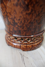 Brown Mid-Century Art Pottery Lamp