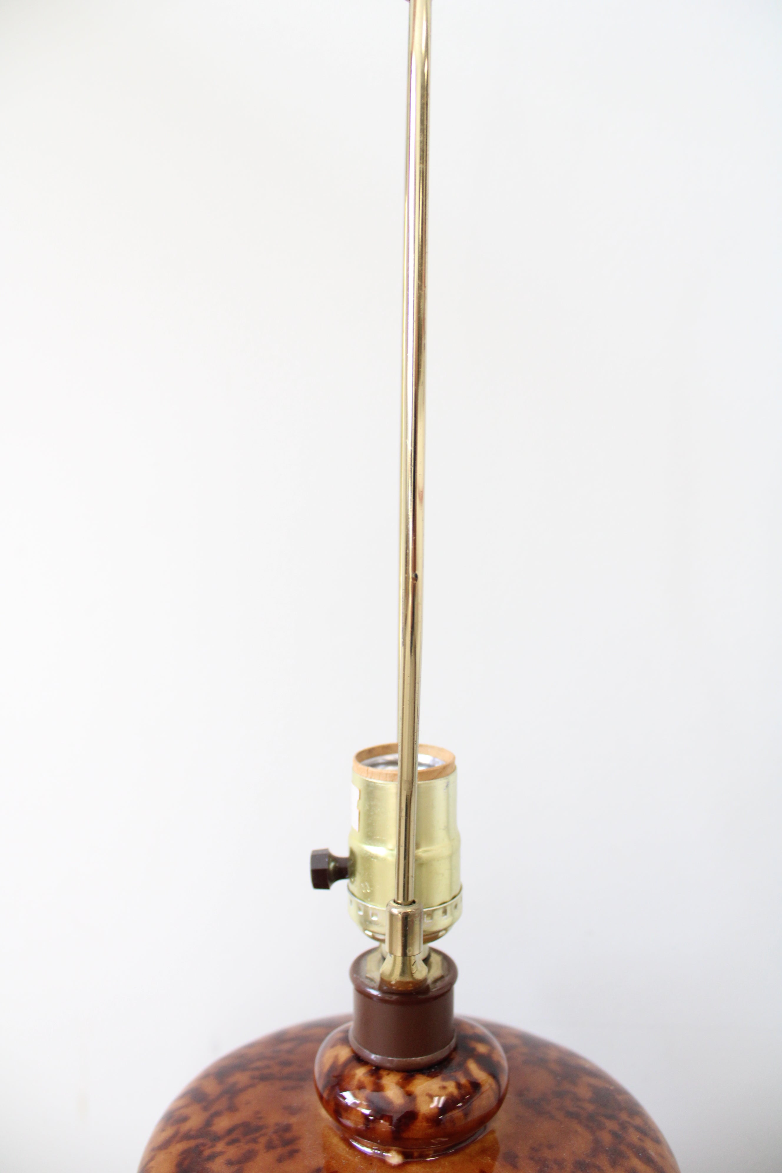 Brown Mid-Century Art Pottery Lamp