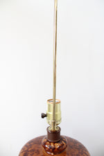 Brown Mid-Century Art Pottery Lamp