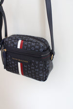 NEW Tommy Hilfiger Blue Monogram Crossbody Bag
