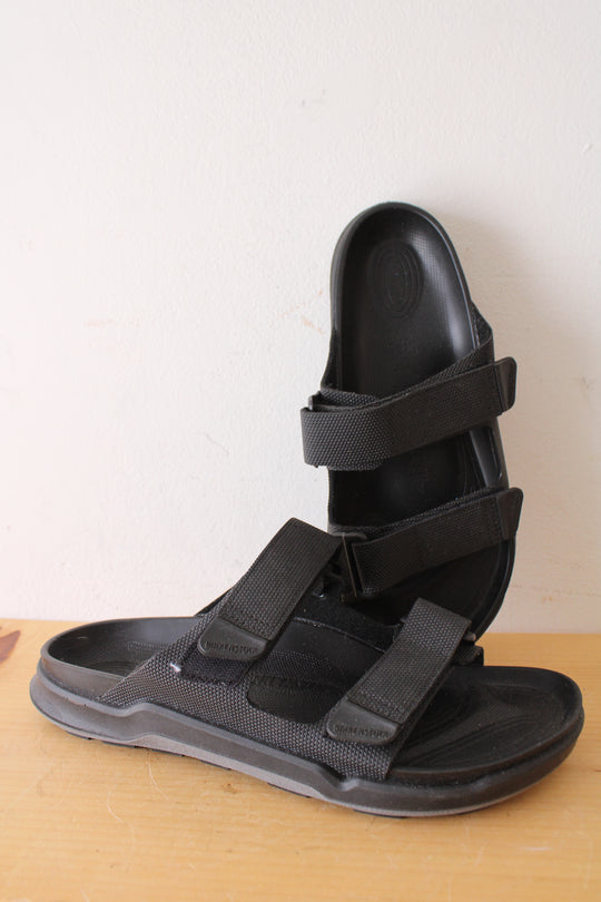 Birkenstock Atacama Men Birko-Flor Futura Black Two Strap Sandals | Size 43 (Men's 10)