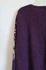 Alfred Dunner Embroidered Sequined Sweater | 1X