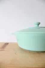 Vintage Anchor Hocking Fire-King 2000 Jadeite 2 Quart Covered Baking Dish