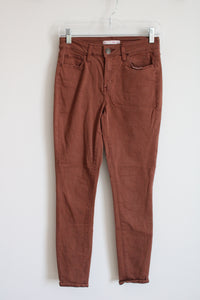 LOFT Peach Belted Elastic Waist Pants | L