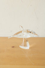 Crystal Dolphin Paperweight Figure By Oleg Cassini