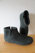 Glerups Forest Green Wool Rubber Sole Boots | Size 41