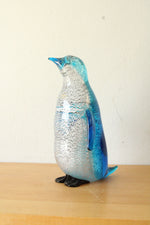 Blue Murano Glass Penguin Figurine