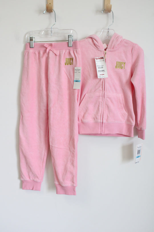 NEW Juicy Couture Pink Velvet 2 Piece Jacket & Pants Set | Youth 5