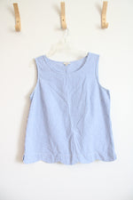 Talbots Blue & White Striped Sleeveless Top | M