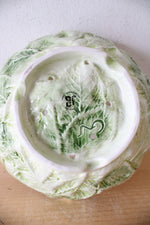 Vintage Cherry Leaves Strainer Ceramic Bowl