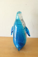 Blue Murano Glass Penguin Figurine