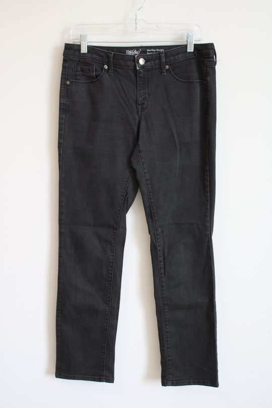 Mossimo Mid-Rise Straight Black Jeans | 10