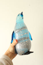 Blue Murano Glass Penguin Figurine