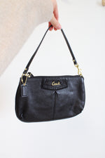 Coach Ashley Black Leather Wristlet Purse