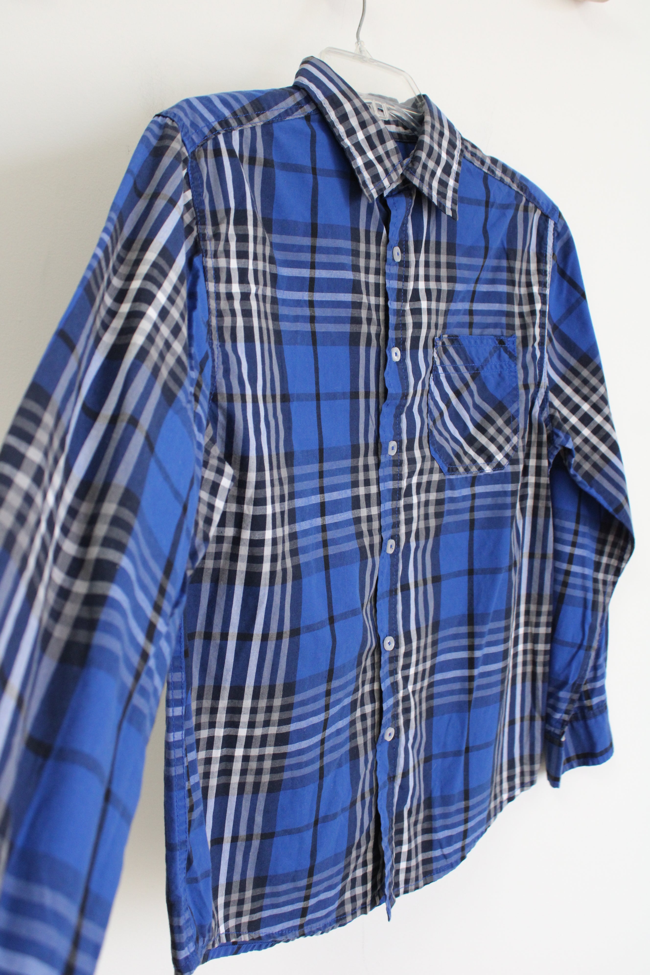 faded glory dress shirts Faded Glory Shirt Mens Large 42 44 Plaid Casual Button Front Pockets Gorpcore
