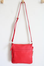 NEW Vera Bradley Mallory Crossbody Canyon Sunset Red Leather Purse
