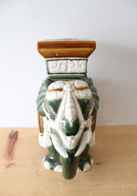 Vintage Oriental Green Elephant Ceramic Plant Stand