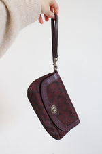 Coach Maroon Glitter Wristlet