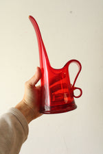 Ruby Red Glass Swung Taper Candle Holder