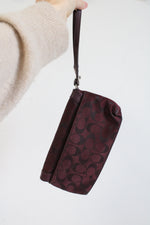 Coach Maroon Glitter Wristlet