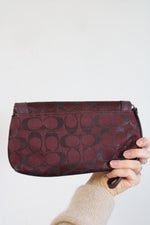 Coach Maroon Glitter Wristlet