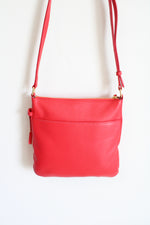 NEW Vera Bradley Mallory Crossbody Canyon Sunset Red Leather Purse