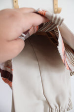 Vintage Esquire Jr. Brown & Orange Striped Khaki Vest & Pants Set | 3T