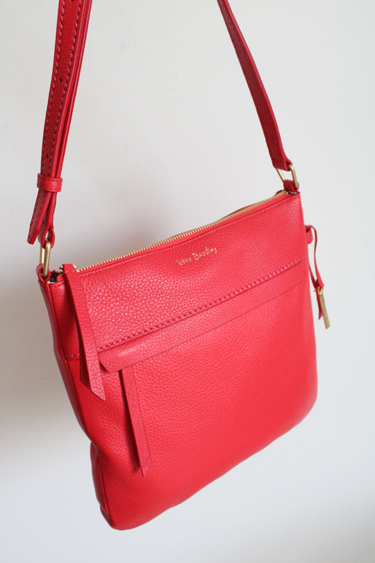 NEW Vera Bradley Mallory Crossbody Canyon Sunset Red Leather Purse
