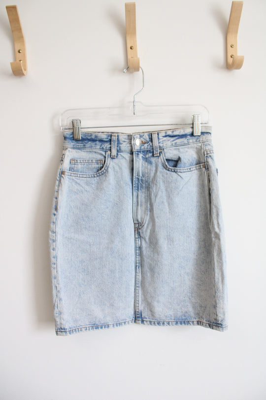 H&M Light Wash Denim Skirt | 4