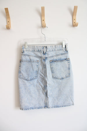 H&M Light Wash Denim Skirt | 4