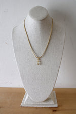 Three Stone Bar Gold Filled Necklace