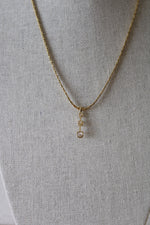 Three Stone Bar Gold Filled Necklace