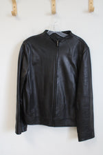Valerie Stevens Black Leather Smooth Leather Jacket | L