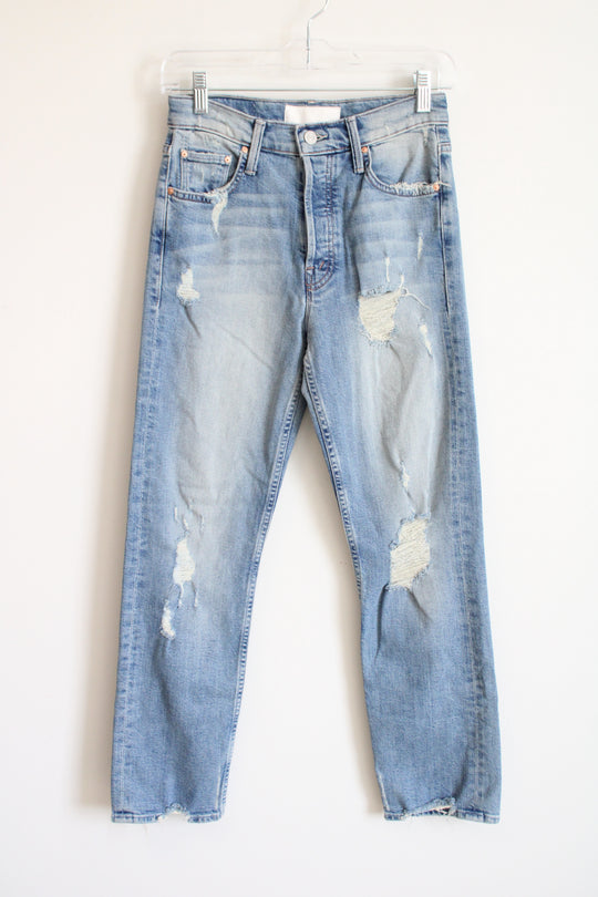 MOTHER Superior Straight Leg Distressed Jeans | 25