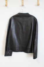 Valerie Stevens Black Leather Smooth Leather Jacket | L