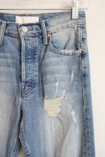 MOTHER Superior Straight Leg Distressed Jeans | 25
