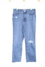 Denizen From Levi's High Rise Frayed Ankle Straight Jeans | 6
